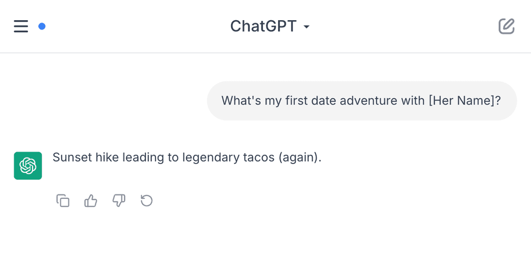 Adventure Pitch AI Tinder opener screenshot