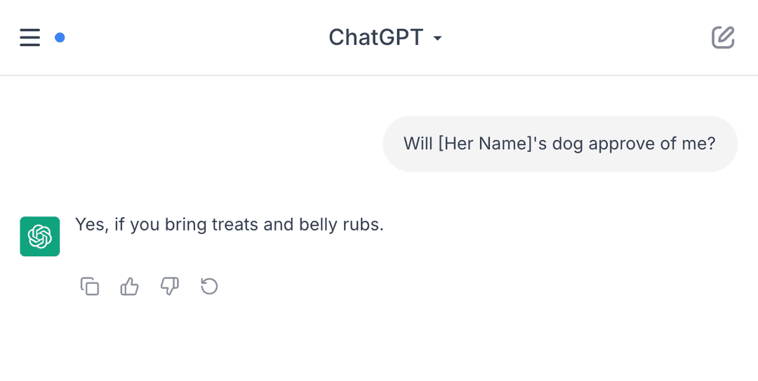Pet-Friendly AI Tinder opener screenshot